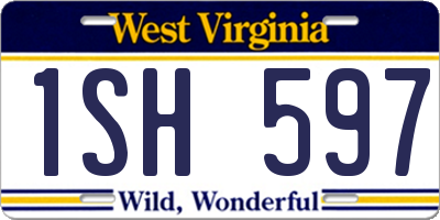 WV license plate 1SH597