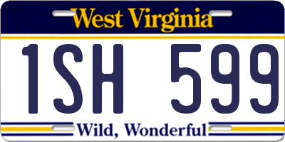 WV license plate 1SH599