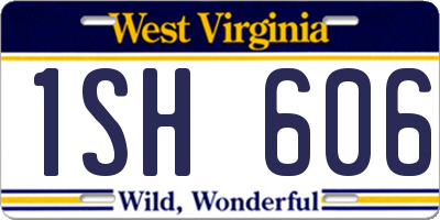 WV license plate 1SH606