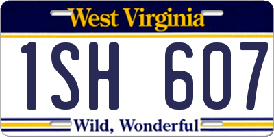 WV license plate 1SH607