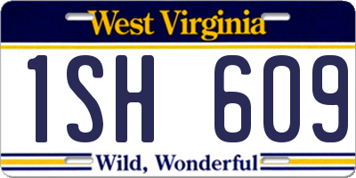 WV license plate 1SH609