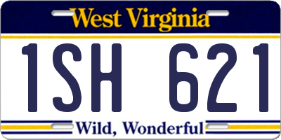 WV license plate 1SH621