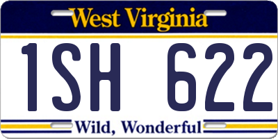 WV license plate 1SH622