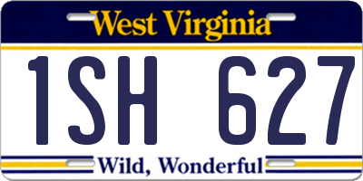 WV license plate 1SH627