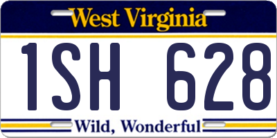 WV license plate 1SH628