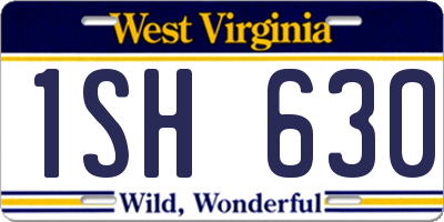 WV license plate 1SH630