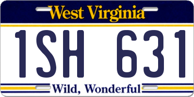 WV license plate 1SH631