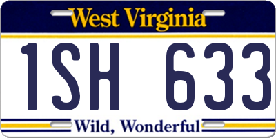 WV license plate 1SH633
