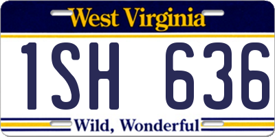 WV license plate 1SH636