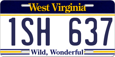 WV license plate 1SH637