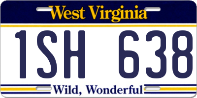 WV license plate 1SH638