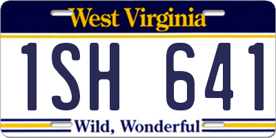 WV license plate 1SH641