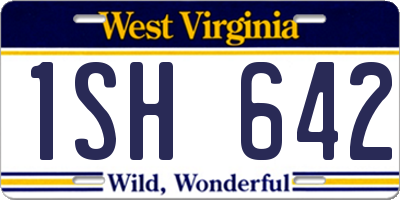 WV license plate 1SH642