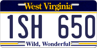 WV license plate 1SH650
