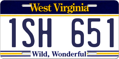 WV license plate 1SH651