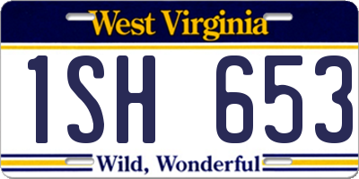 WV license plate 1SH653