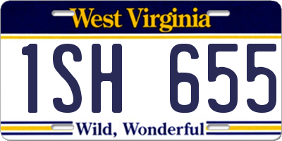 WV license plate 1SH655