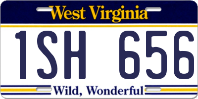 WV license plate 1SH656