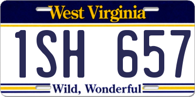 WV license plate 1SH657