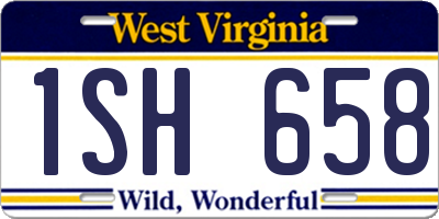 WV license plate 1SH658