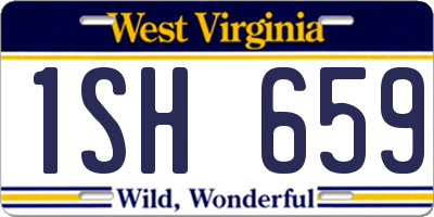 WV license plate 1SH659