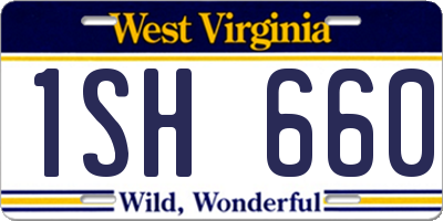 WV license plate 1SH660