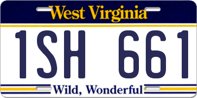 WV license plate 1SH661