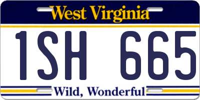 WV license plate 1SH665