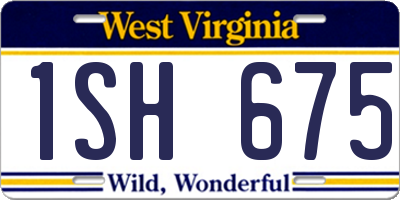 WV license plate 1SH675