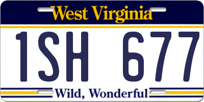 WV license plate 1SH677