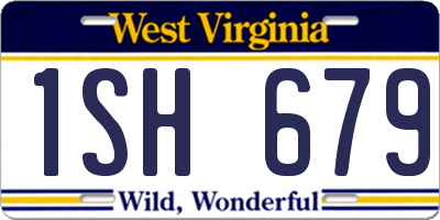WV license plate 1SH679