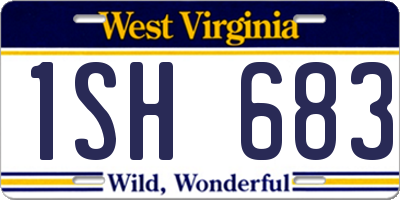 WV license plate 1SH683