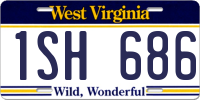 WV license plate 1SH686