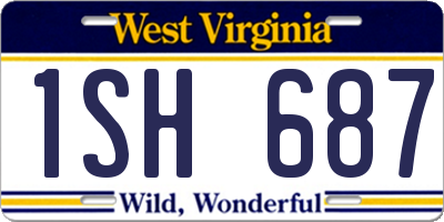 WV license plate 1SH687