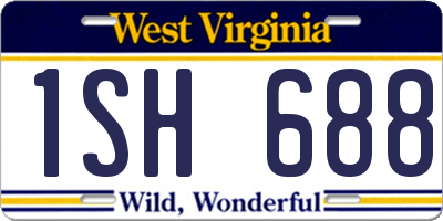 WV license plate 1SH688