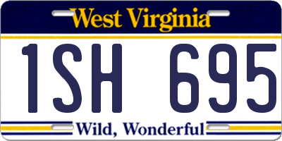 WV license plate 1SH695