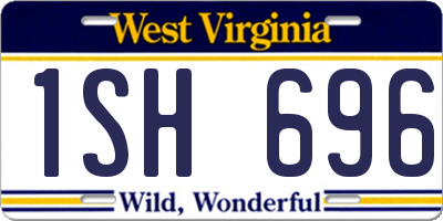 WV license plate 1SH696