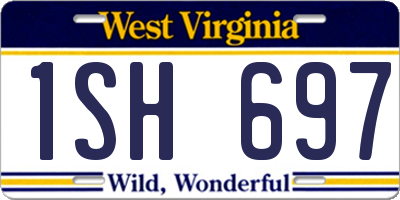 WV license plate 1SH697