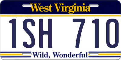 WV license plate 1SH710