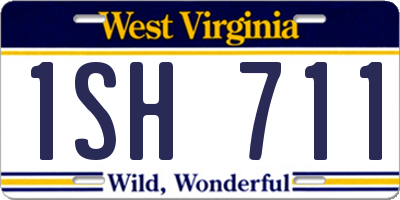 WV license plate 1SH711