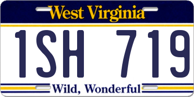 WV license plate 1SH719