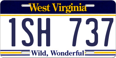 WV license plate 1SH737