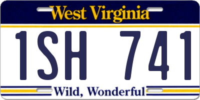 WV license plate 1SH741