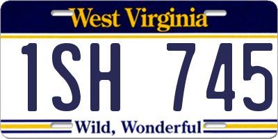 WV license plate 1SH745