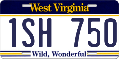 WV license plate 1SH750