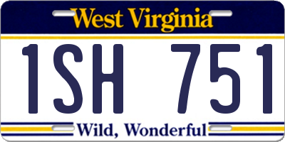 WV license plate 1SH751