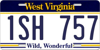 WV license plate 1SH757