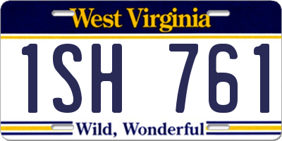 WV license plate 1SH761
