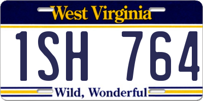 WV license plate 1SH764