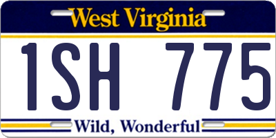 WV license plate 1SH775